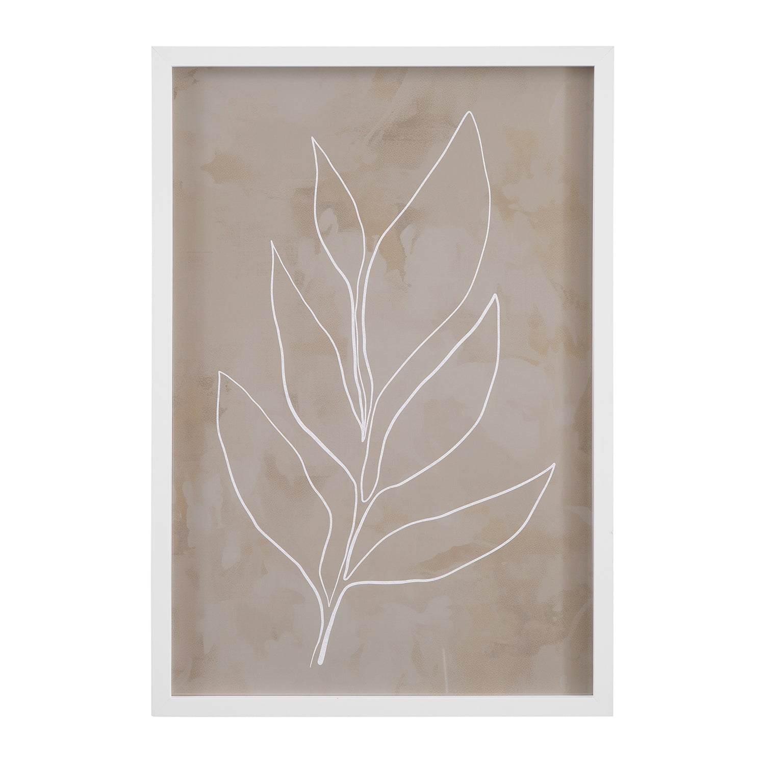 Bassett Mirror Leaf Line Art II Framed Print