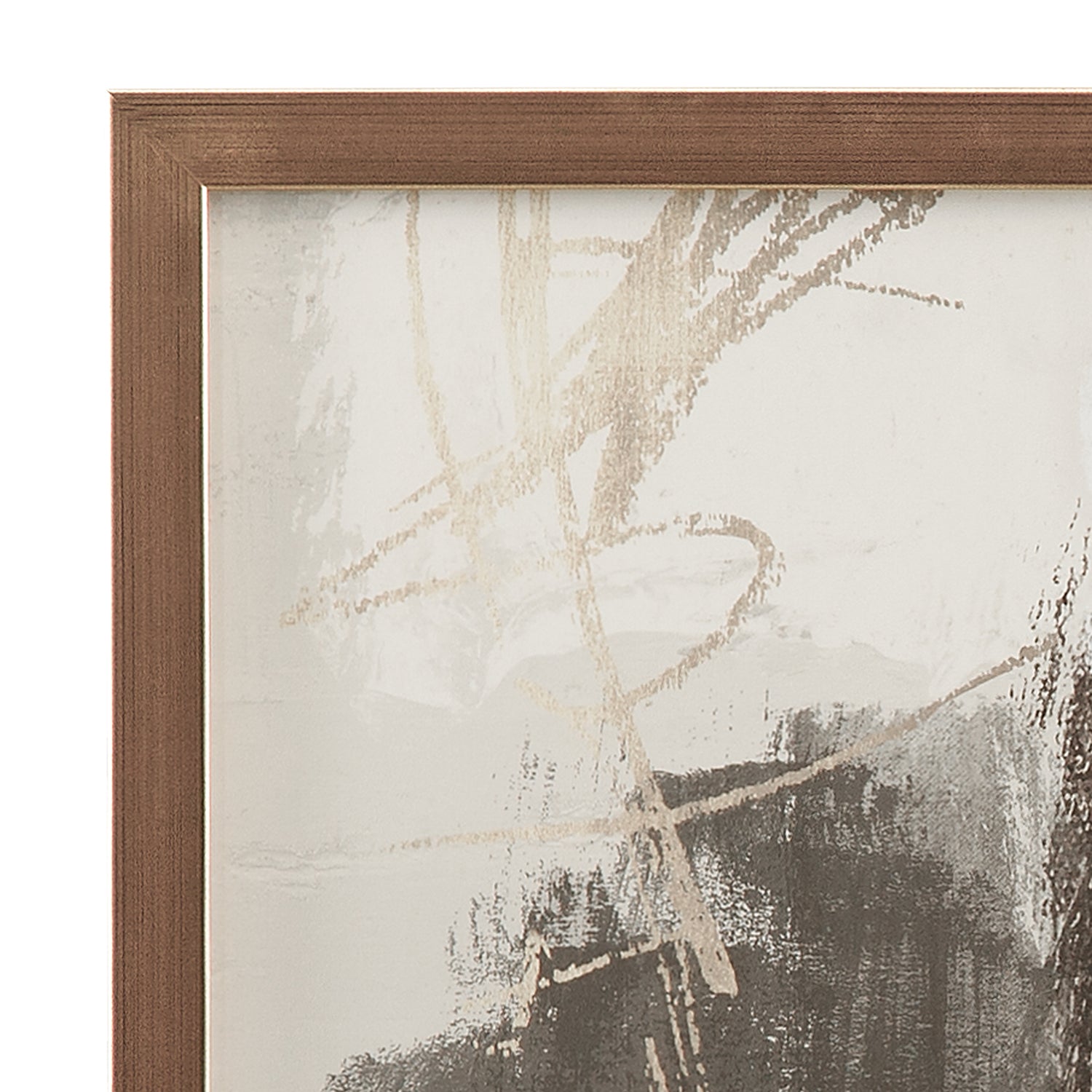 Bassett Mirror Neutral Contrast Brush Framed Artwork