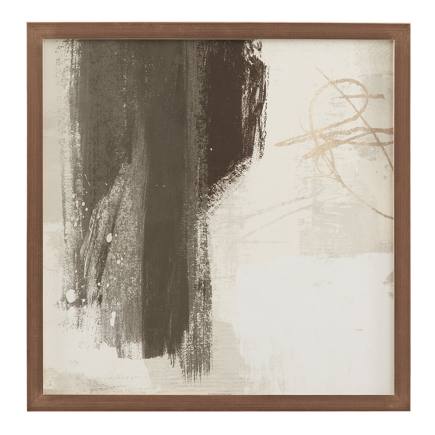 Bassett Mirror Neutral Contrast Stroke Framed Artwork