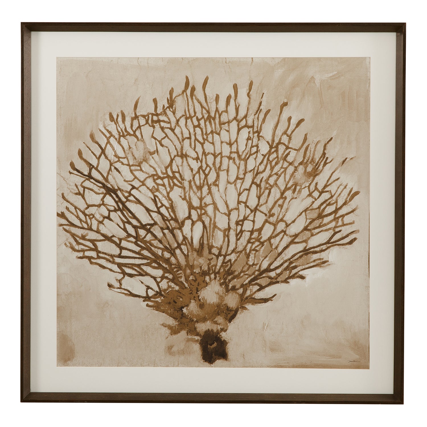 Bassett Mirror Neutral Seafan Framed Artwork