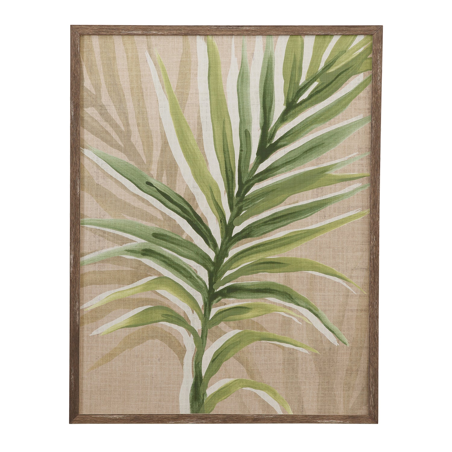Bassett Mirror Burlap Palm Frond I Framed Artwork
