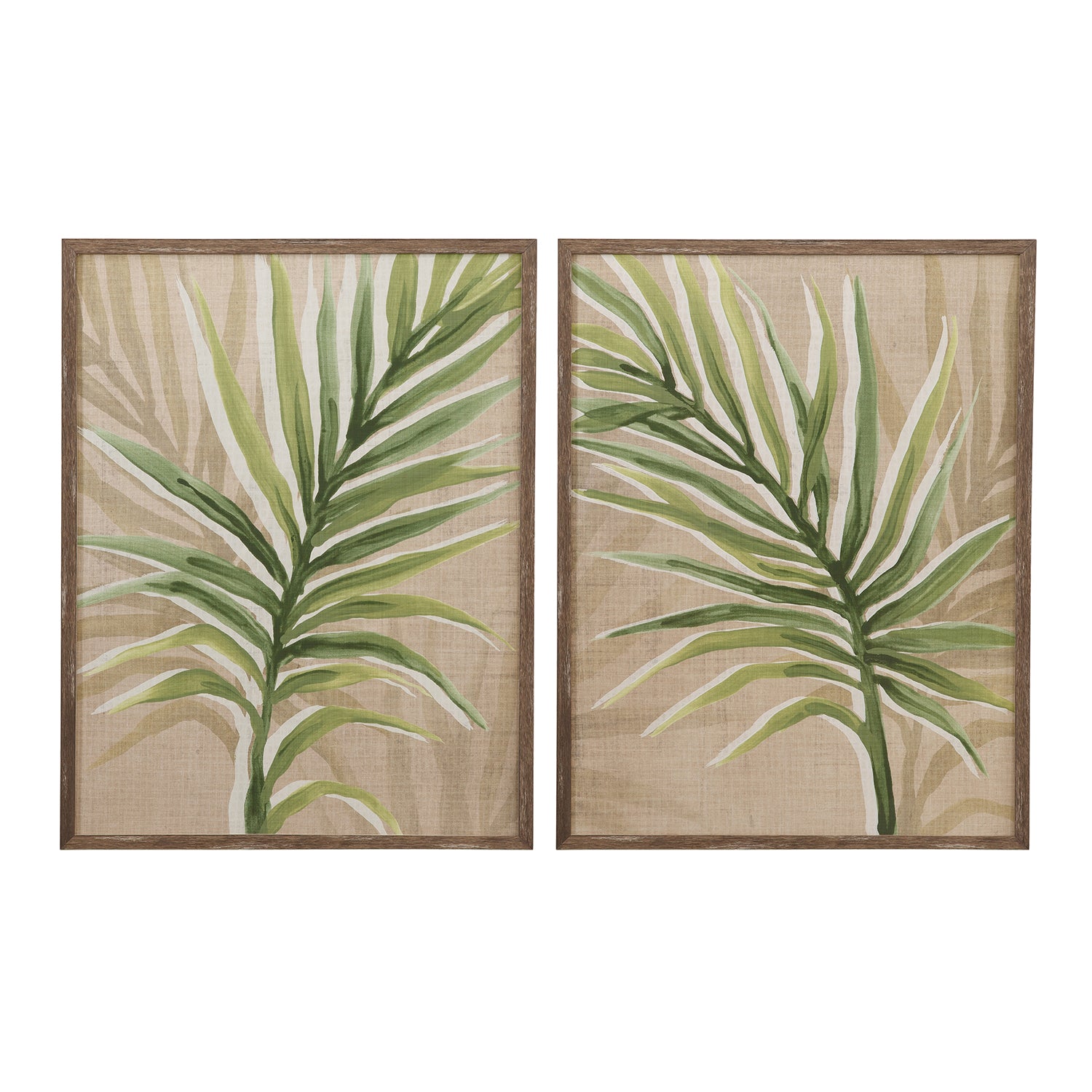 Bassett Mirror Burlap Palm Frond II Framed Artwork
