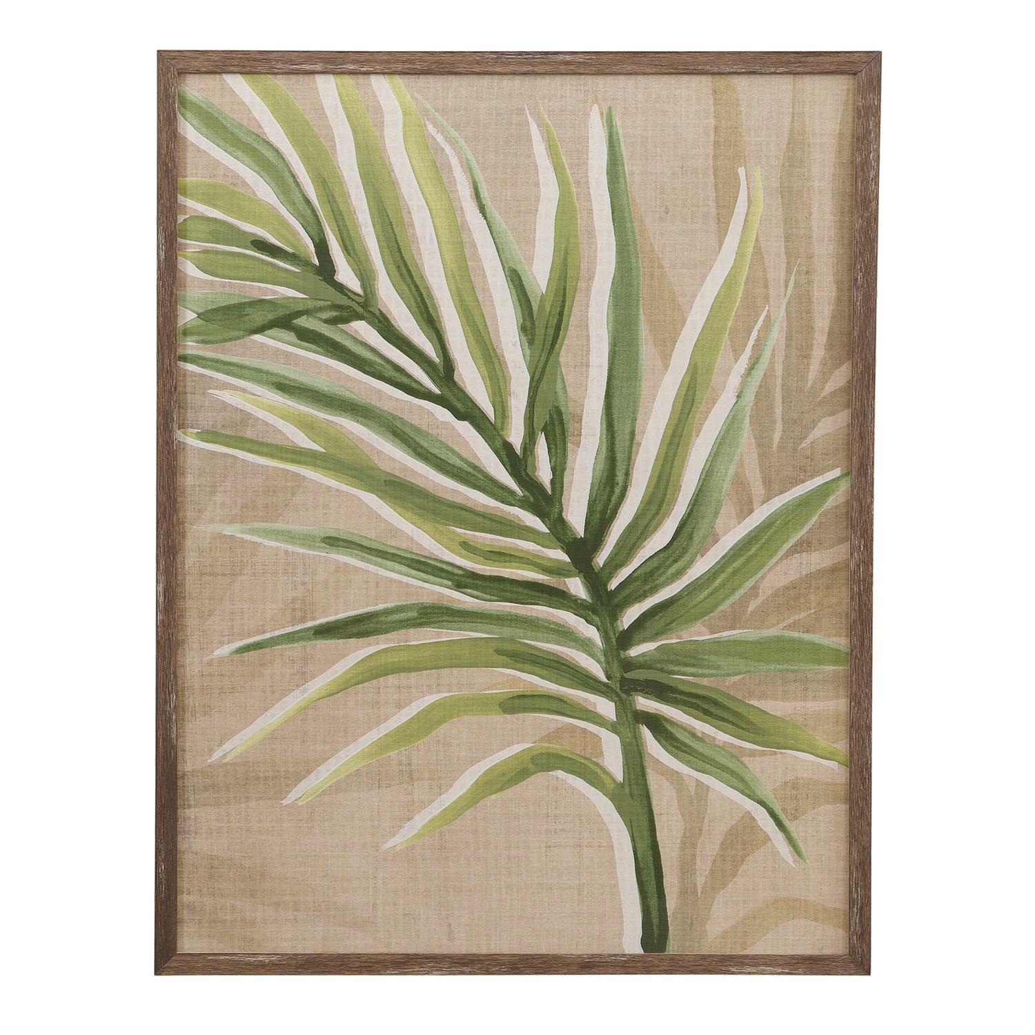 Bassett Mirror Burlap Palm Frond II Framed Artwork
