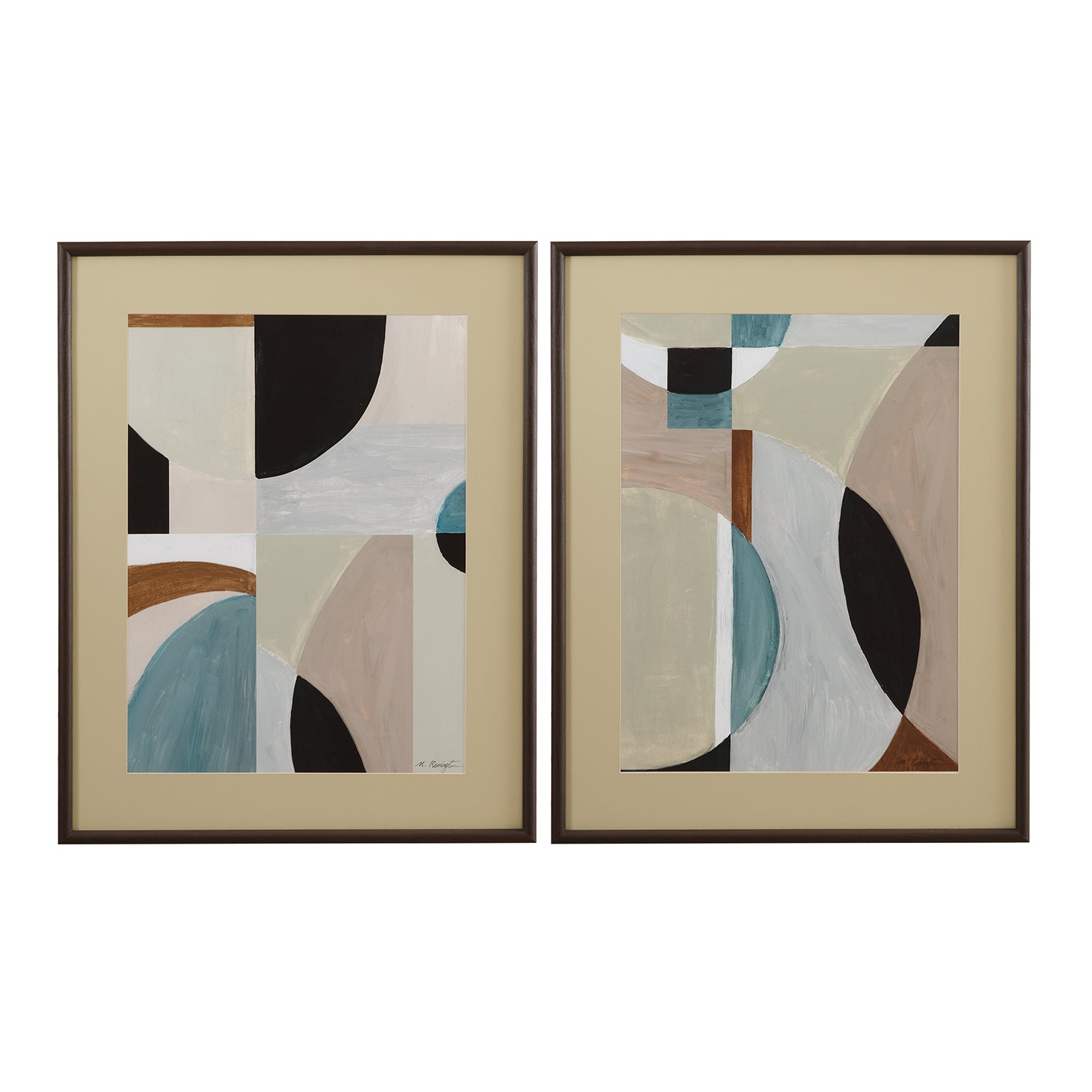 Bassett Mirror Curved Vision Contours Framed Artwork