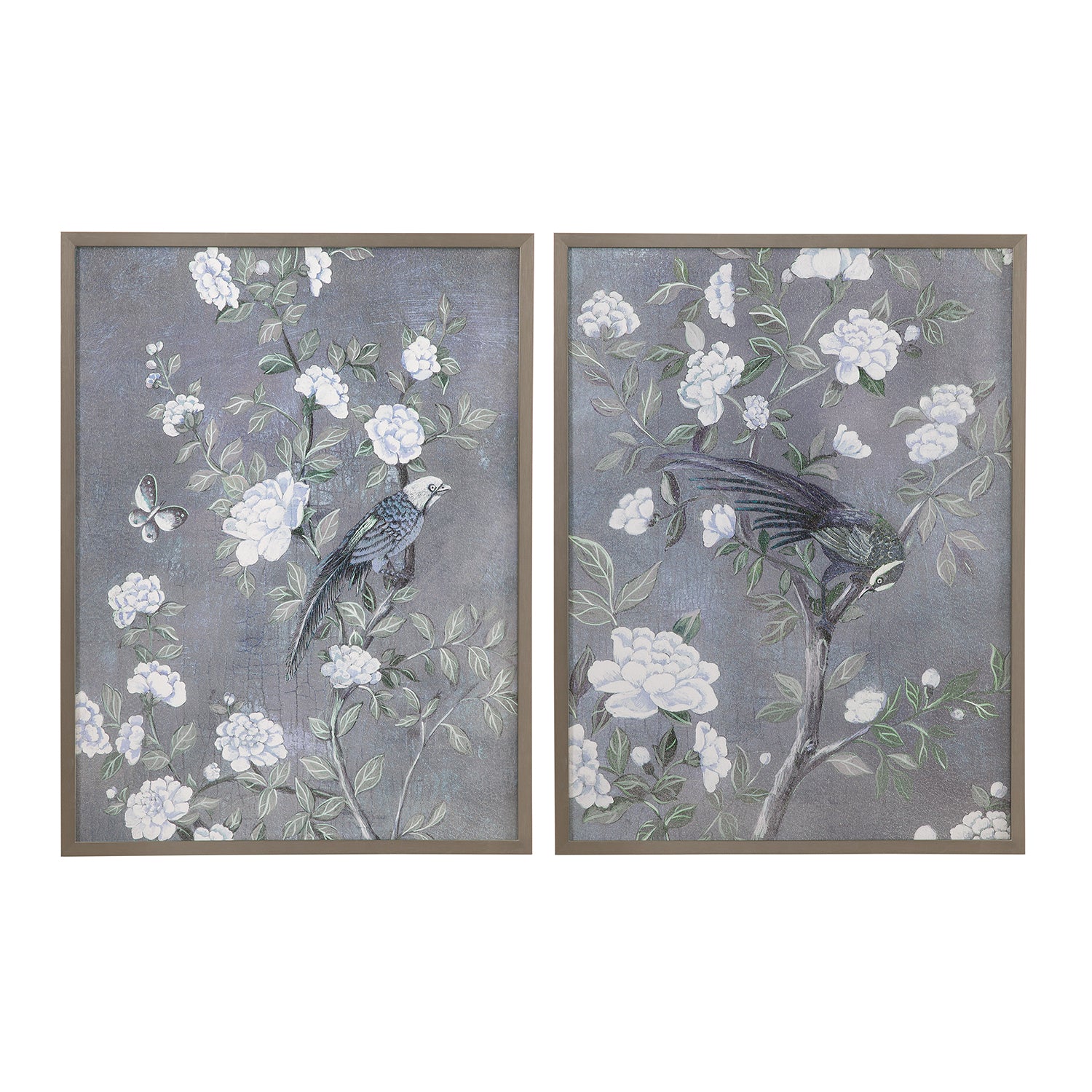 Bassett Mirror Birds & Blooms Framed Print Set of 2