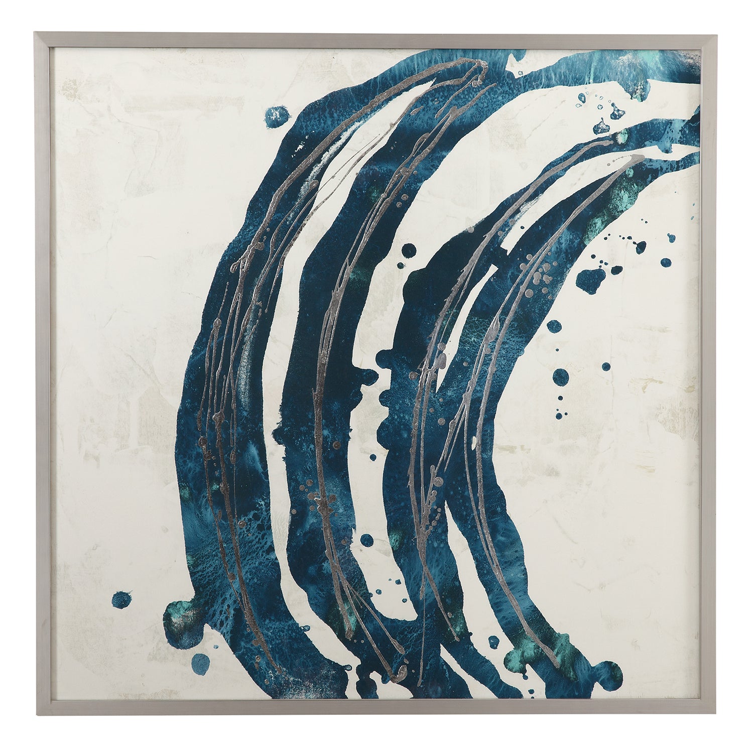 Bassett Mirror Embellished Blue Circle I Framed Wall Art