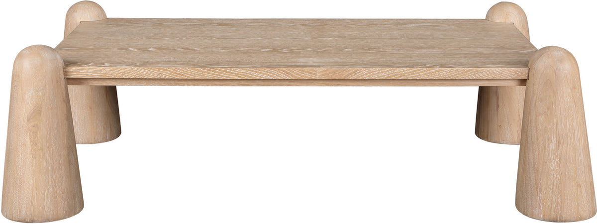 Wyndham Natural Solid Wood And Oak Veneer Coffee Table