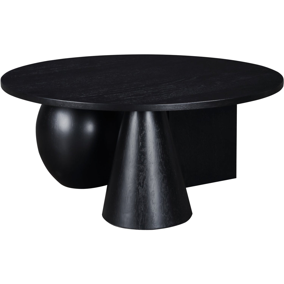 Revive Black Solid Wood And Oak Veneer Coffee Table