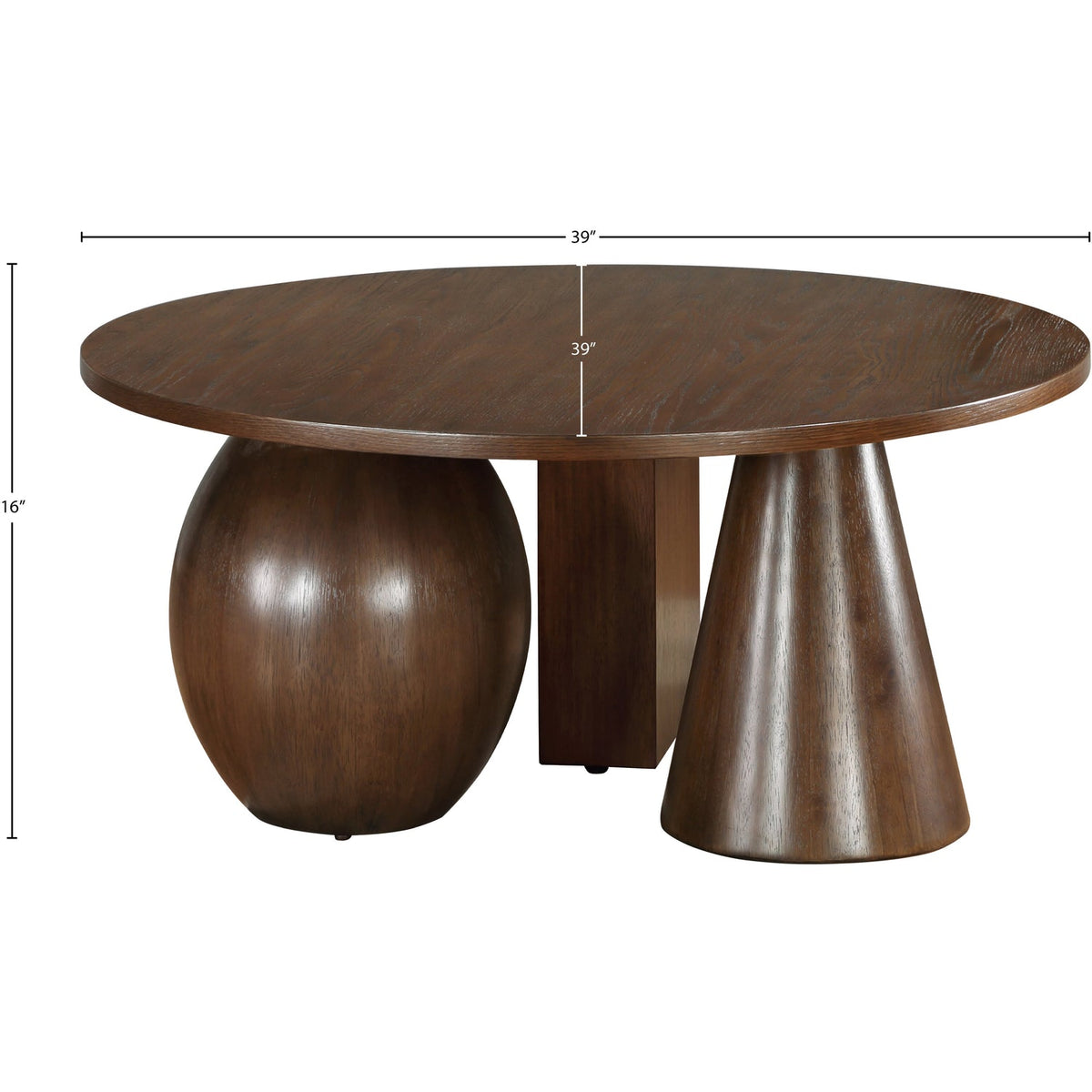 Revive Brown Solid Wood And Oak Veneer Coffee Table