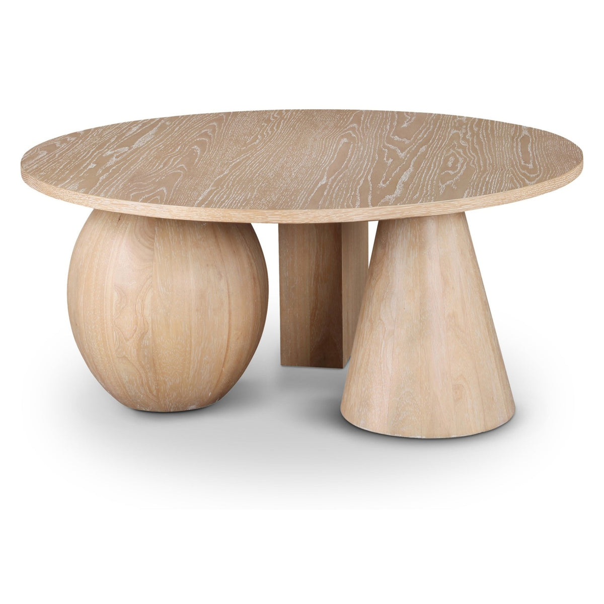 Revive Natural Solid Wood And Oak Veneer Coffee Table in natural oak veneer, primary product view