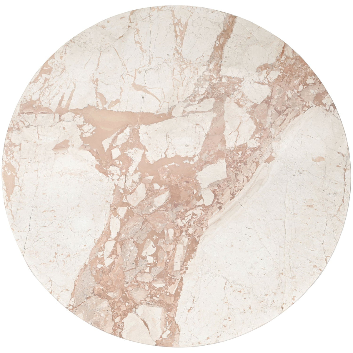 Varenna Cream Genuine Marble Top And Acacia Wood Base Coffee Table