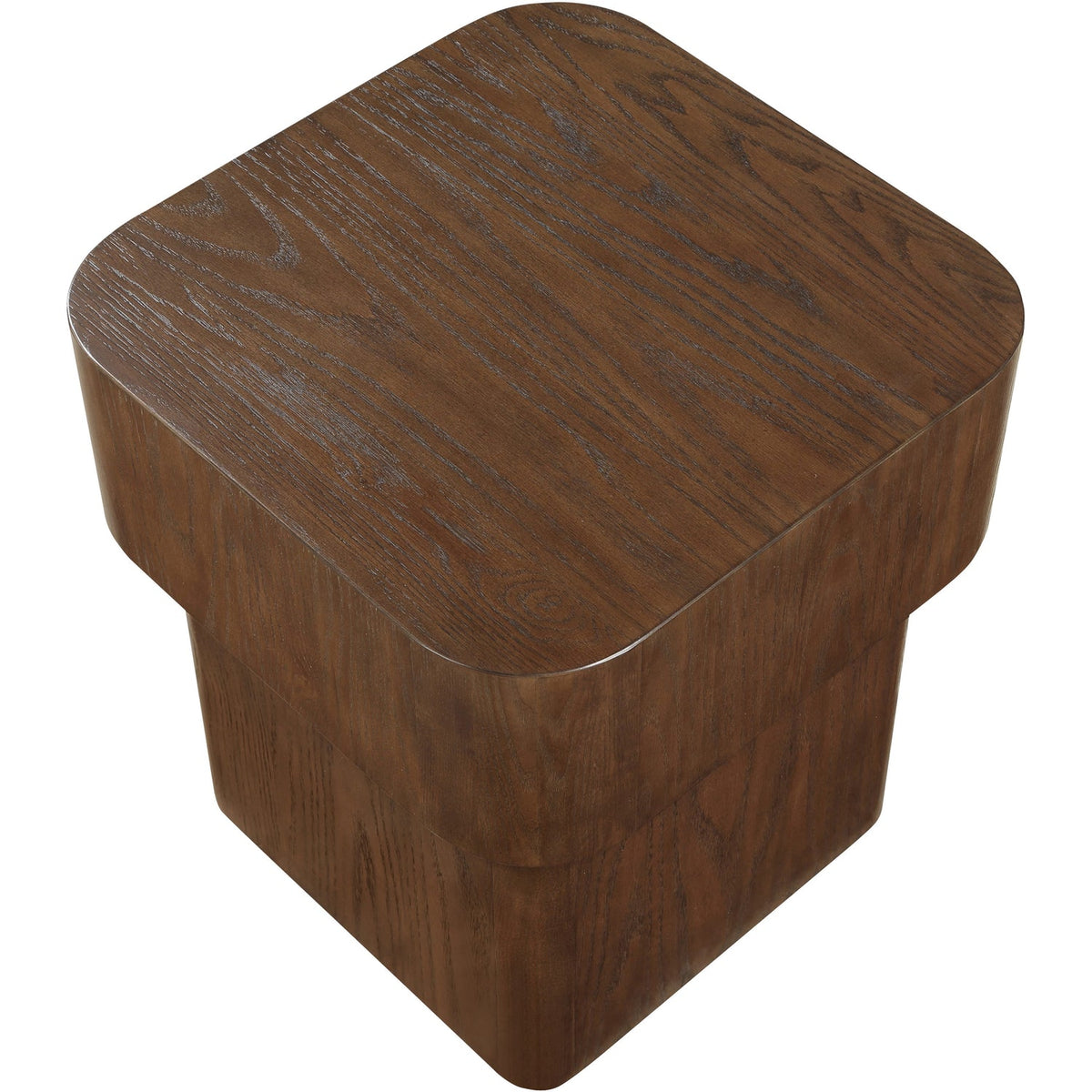 Oakmont Brown Oak Veneer End Side Table Set of 2