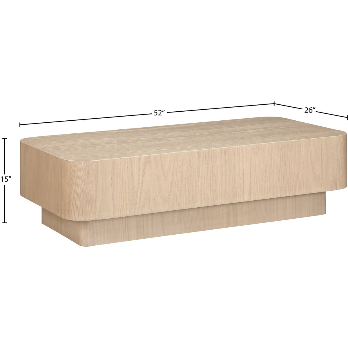 Oakmont Natural Oak Veneer Coffee Table