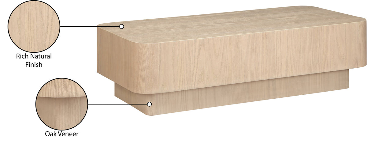 Oakmont Natural Oak Veneer Coffee Table