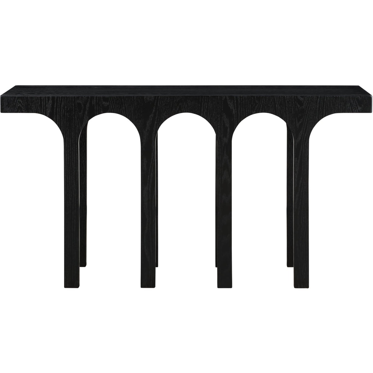 Westfield Black Solid Wood And Oak Veneer Console Table