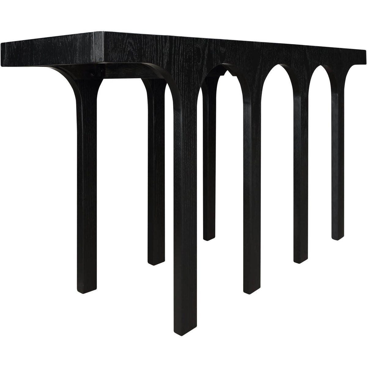 Westfield Black Solid Wood And Oak Veneer Console Table