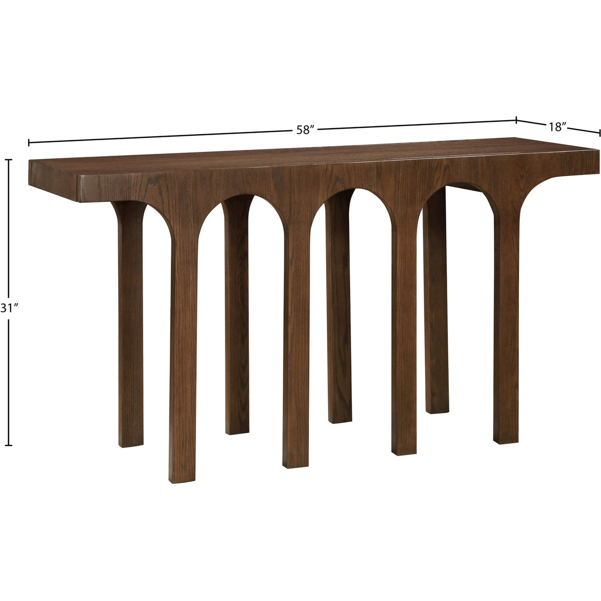 Westfield Brown Solid Wood And Oak Veneer Console Table