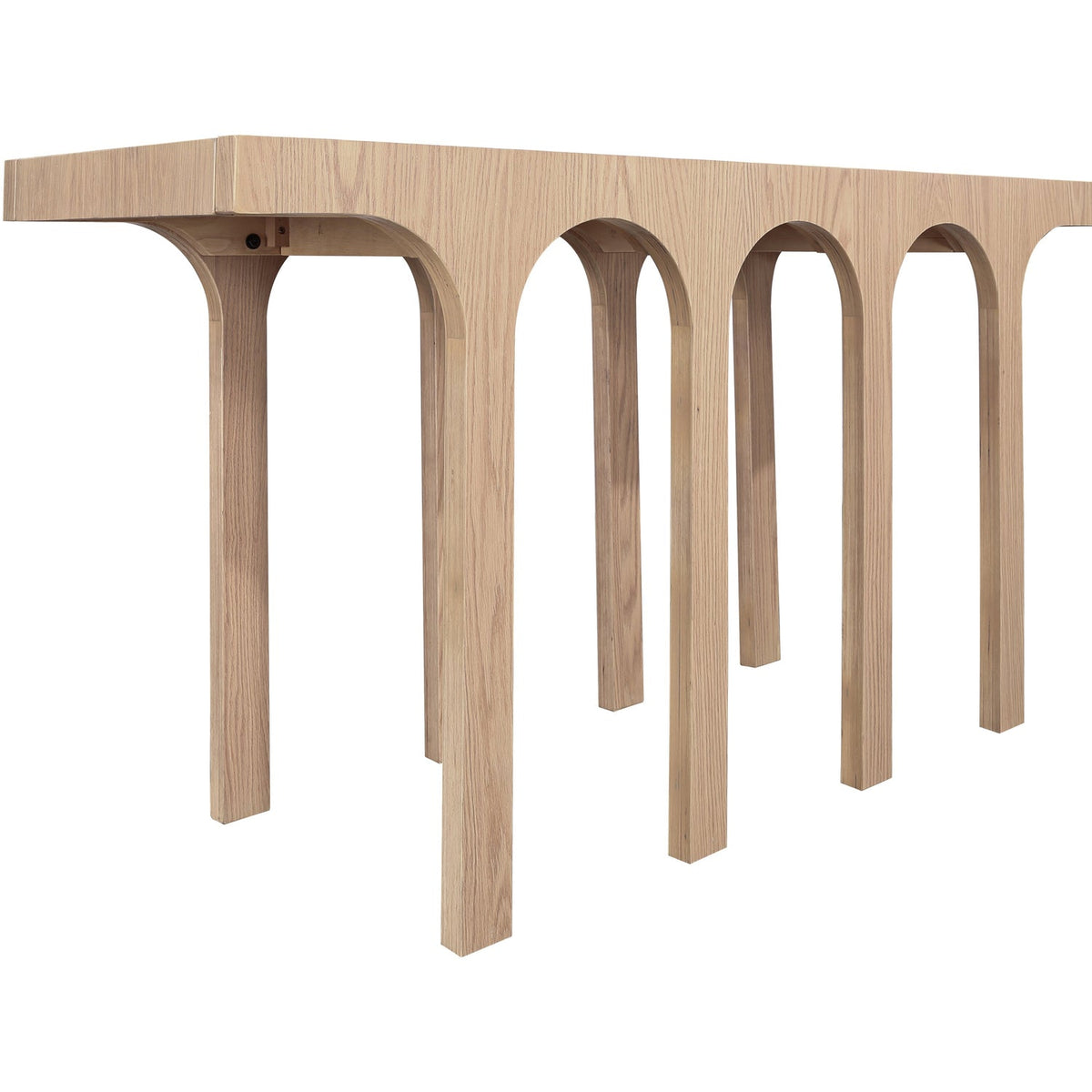 Westfield Natural Solid Wood And Oak Veneer Console Table