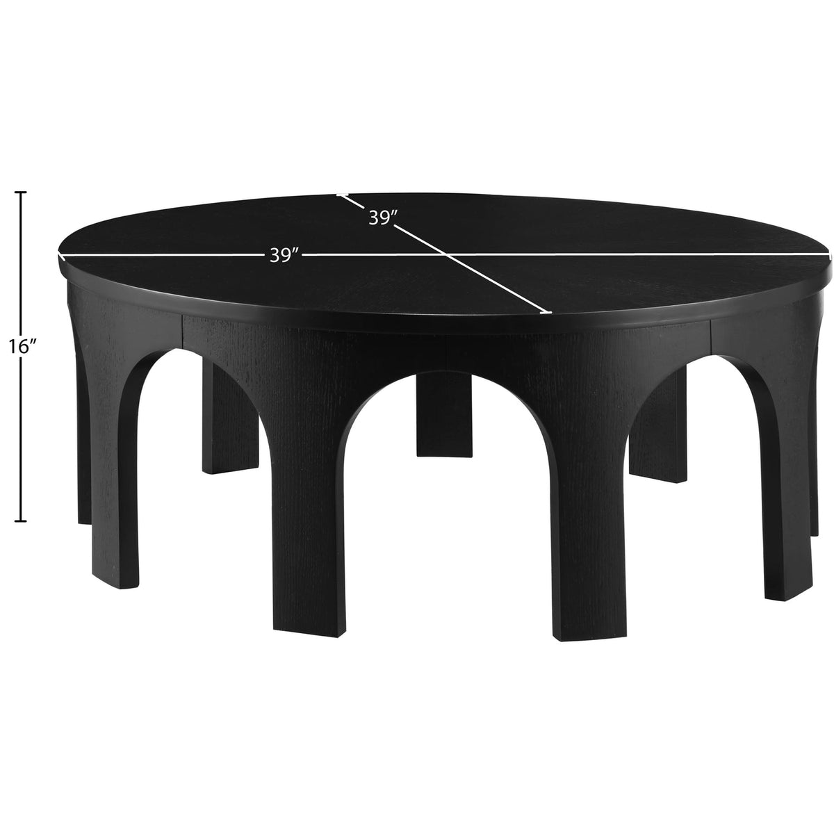 Westfield Black Solid Wood And Oak Veneer Coffee Table