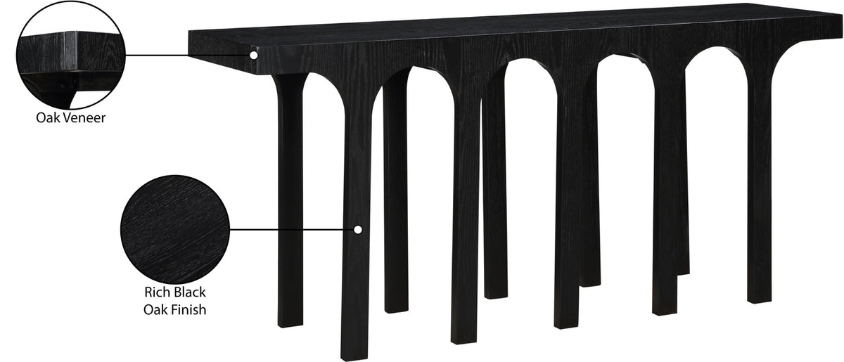 Westfield Black Solid Wood And Oak Veneer Console Table