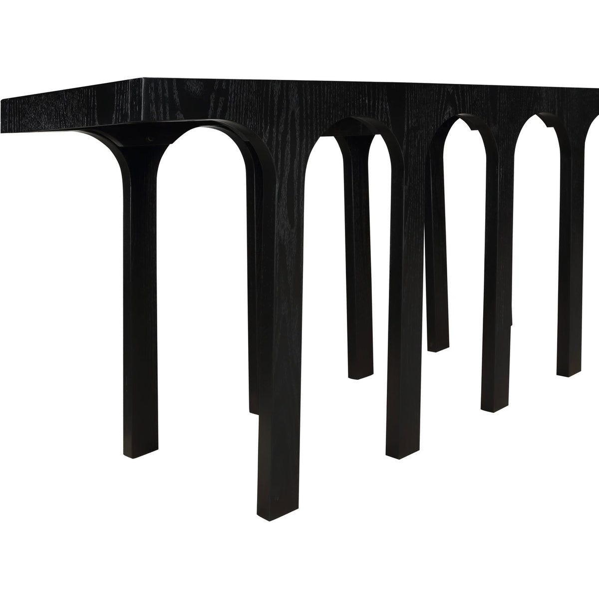 Westfield Black Solid Wood And Oak Veneer Console Table