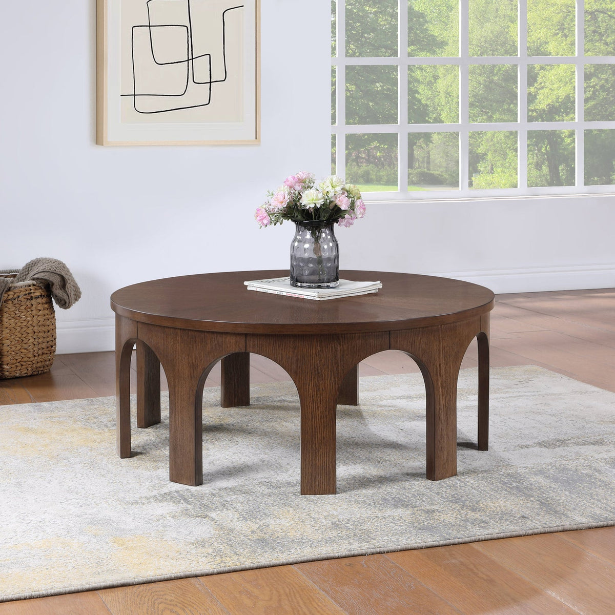 Westfield Brown Solid Wood And Oak Veneer Coffee Table