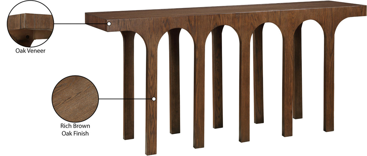 Westfield Brown Solid Wood And Oak Veneer Console Table