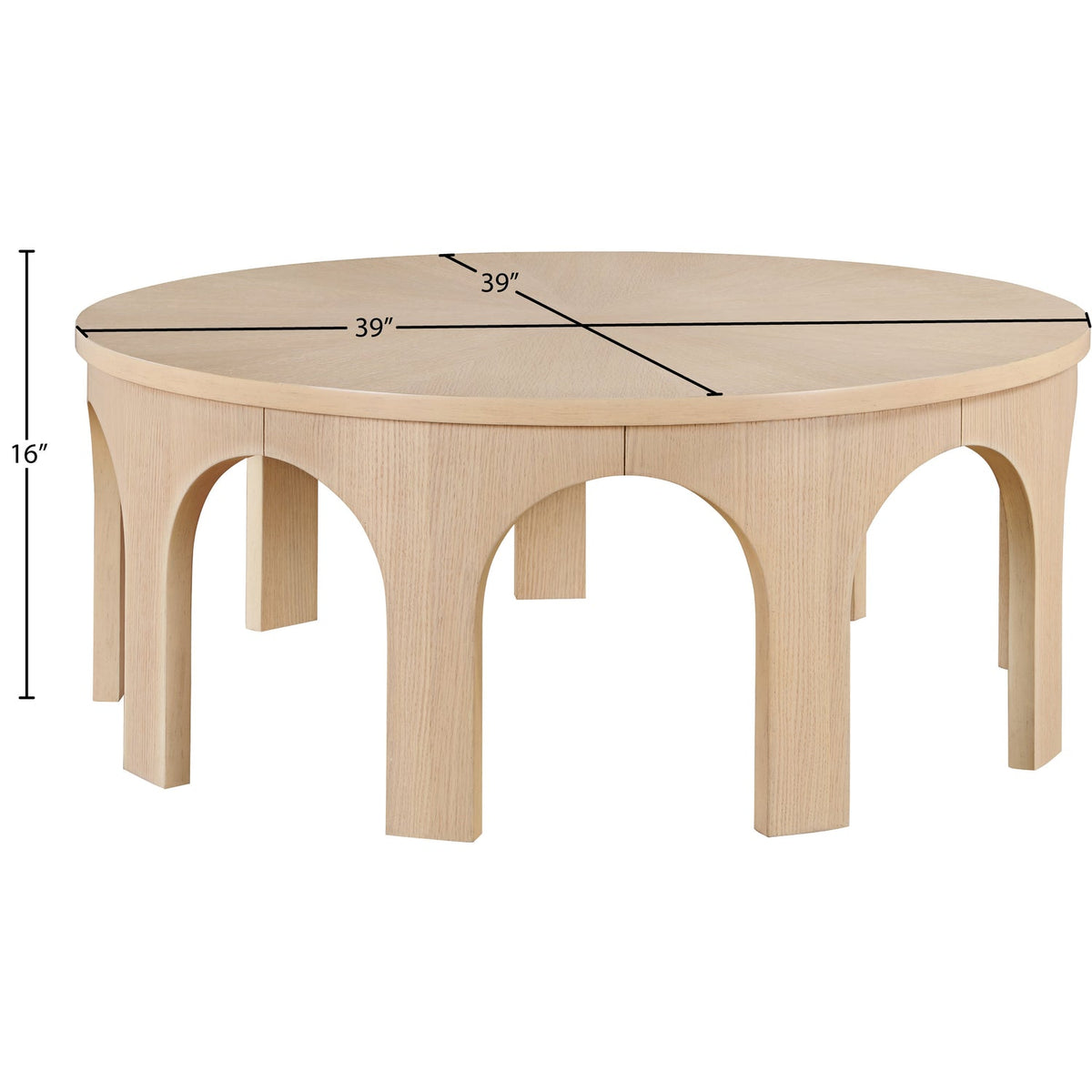 Westfield Natural Solid Wood And Oak Veneer Coffee Table