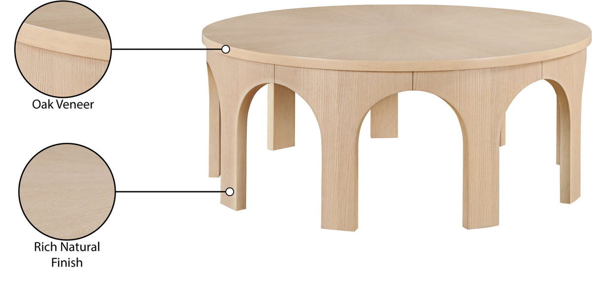 Westfield Natural Solid Wood And Oak Veneer Coffee Table