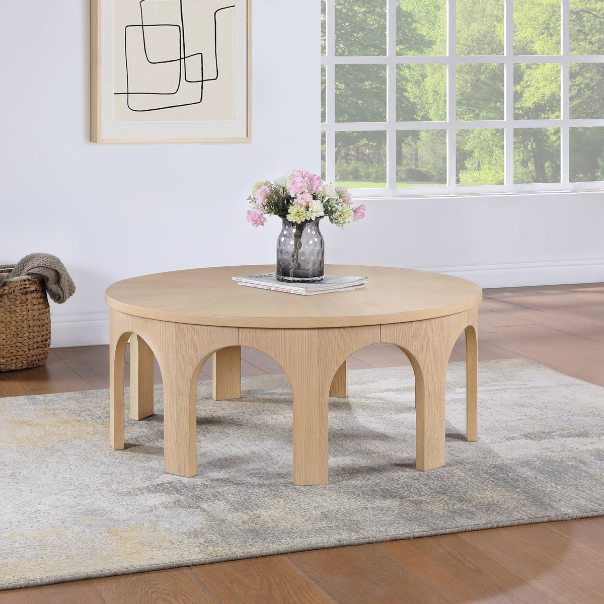 Westfield Natural Solid Wood And Oak Veneer Coffee Table
