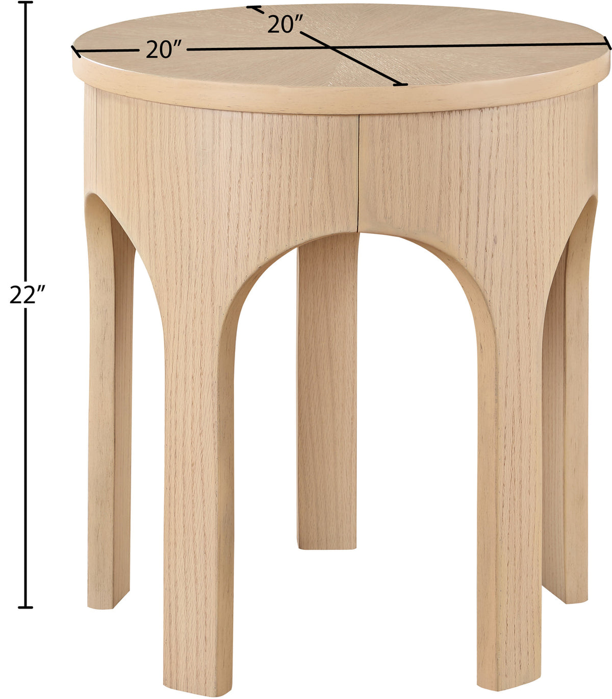 Westfield Natural Solid Wood And Oak Veneer End Side Table Set of 2