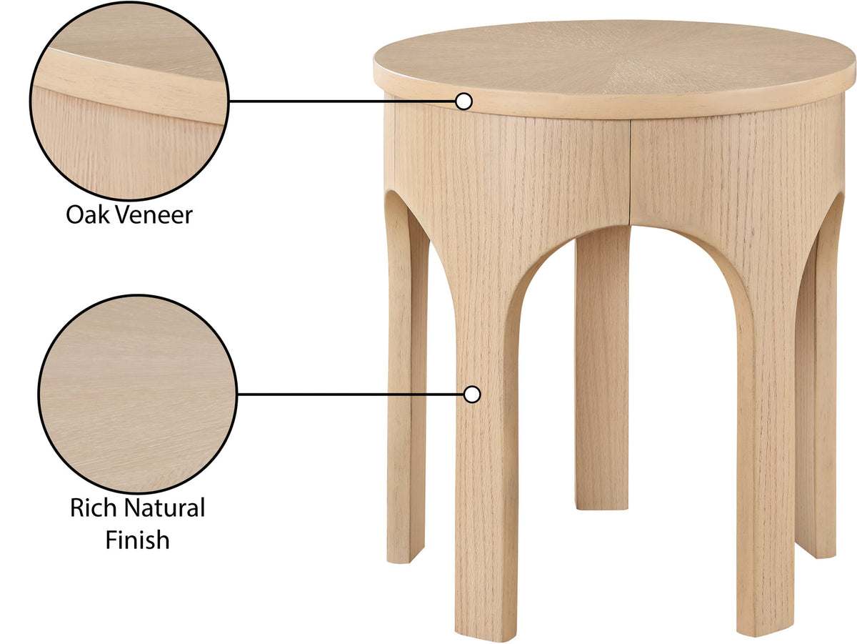 Westfield Natural Solid Wood And Oak Veneer End Side Table Set of 2