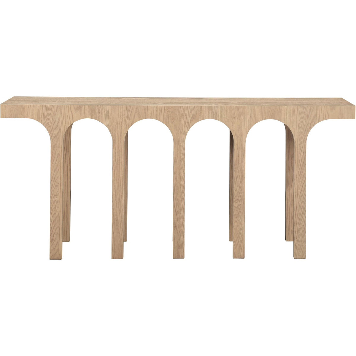 Westfield Natural Solid Wood And Oak Veneer Console Table