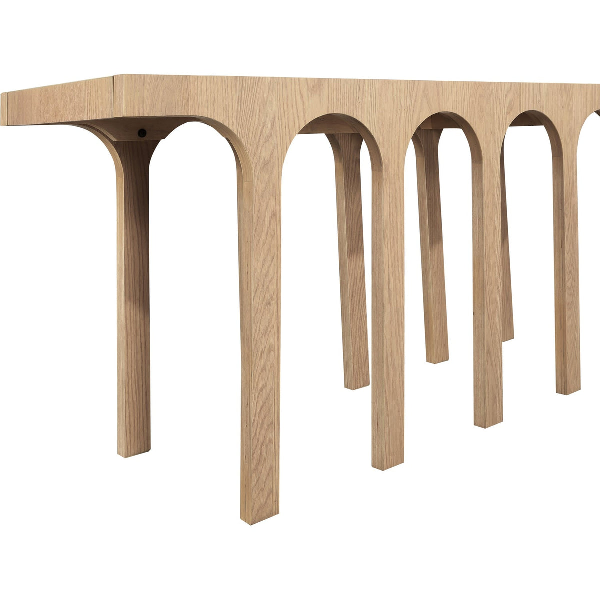 Westfield Natural Solid Wood And Oak Veneer Console Table
