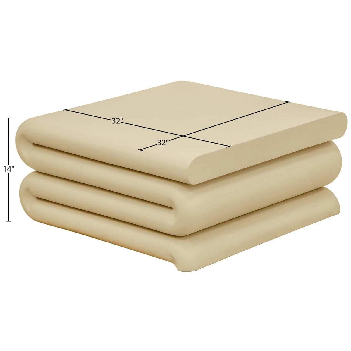 Roland Beige Iron Coffee Table