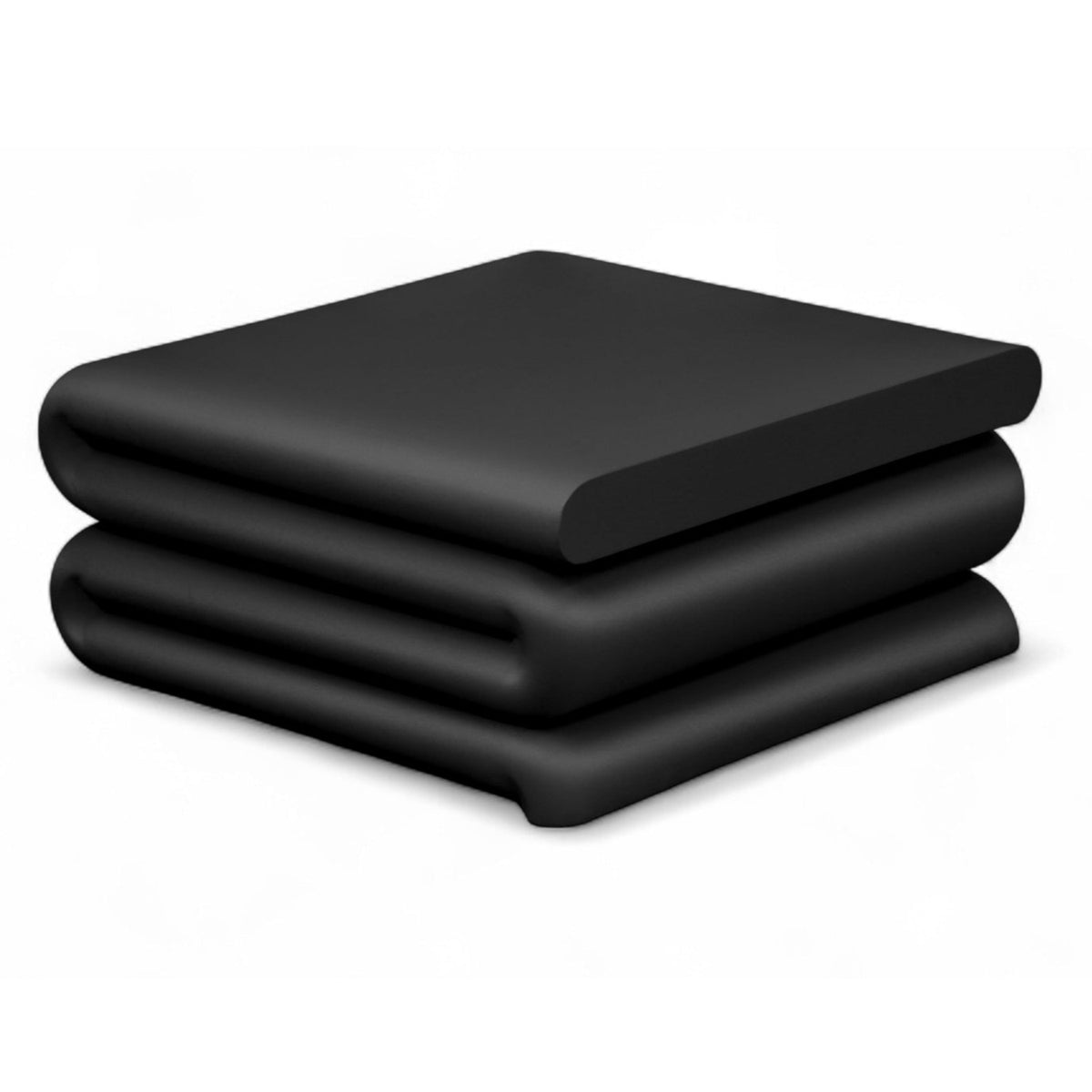 Roland coffee table in matte black powder-coated iron, primary product view