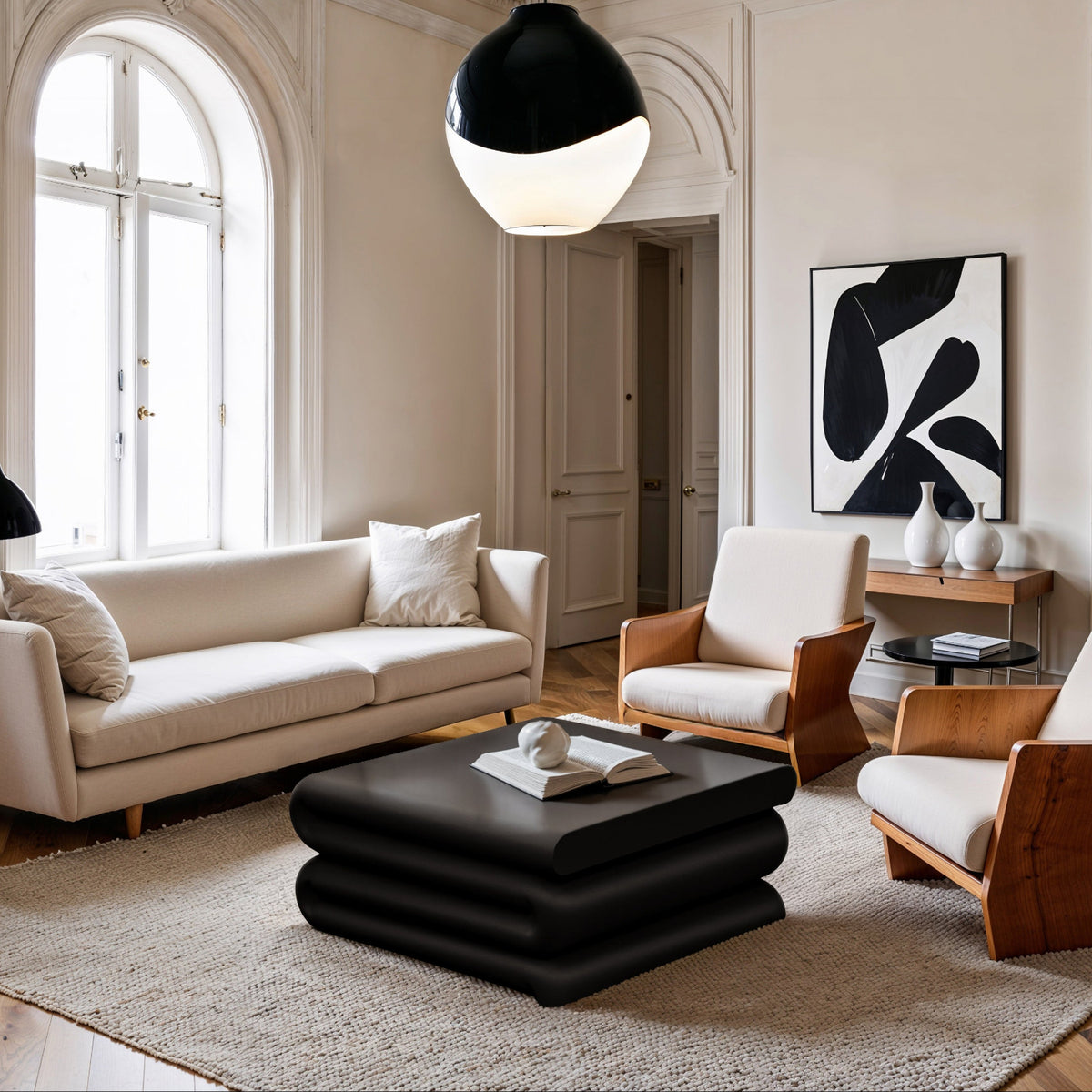 Roland Black Iron Coffee Table