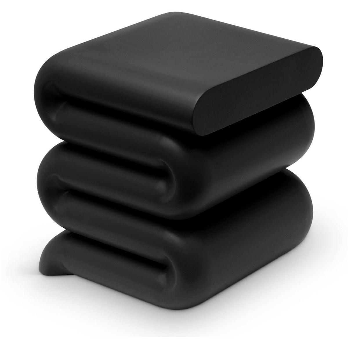 Roland Black Iron End Table in matte black powder-coated iron, primary product view