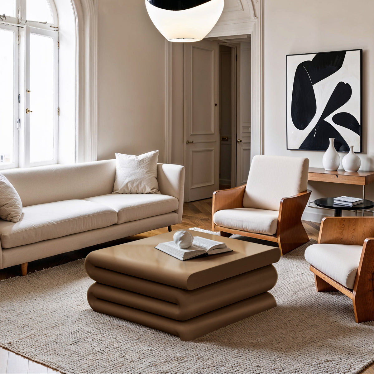 Roland Brown Iron Coffee Table