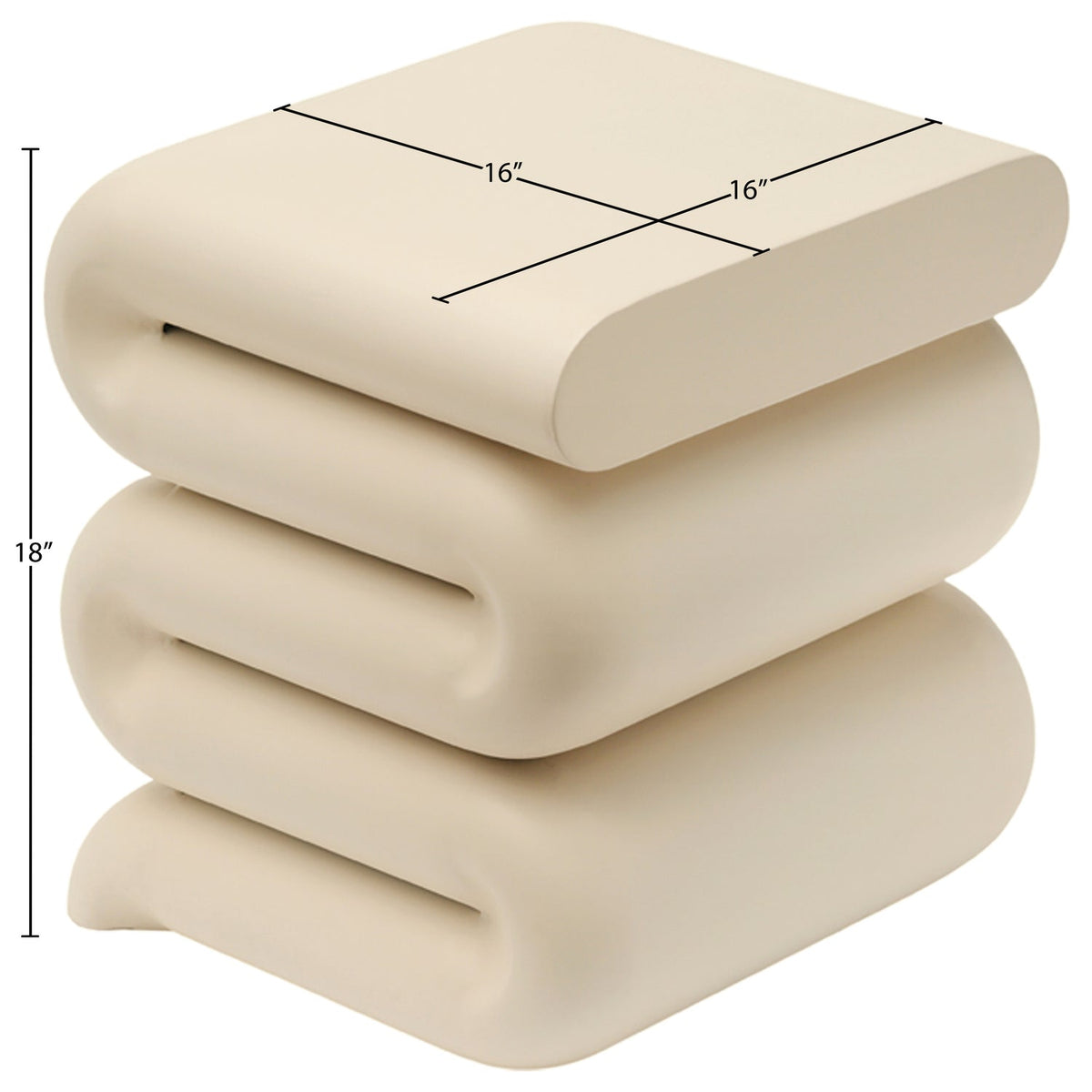 Roland Cream Iron End Table Set of 2