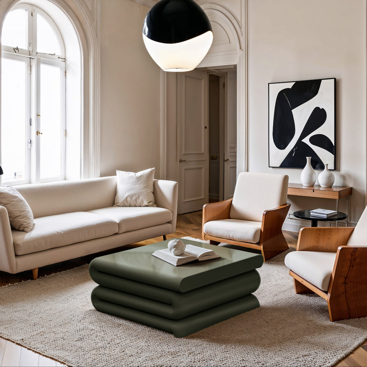 Roland Green Iron Coffee Table