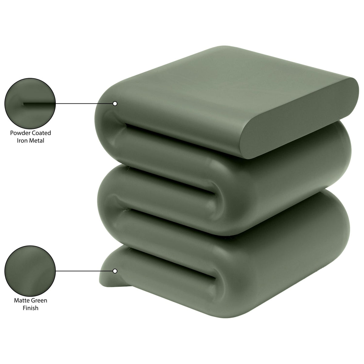 Roland Green Iron End Table Set of 2