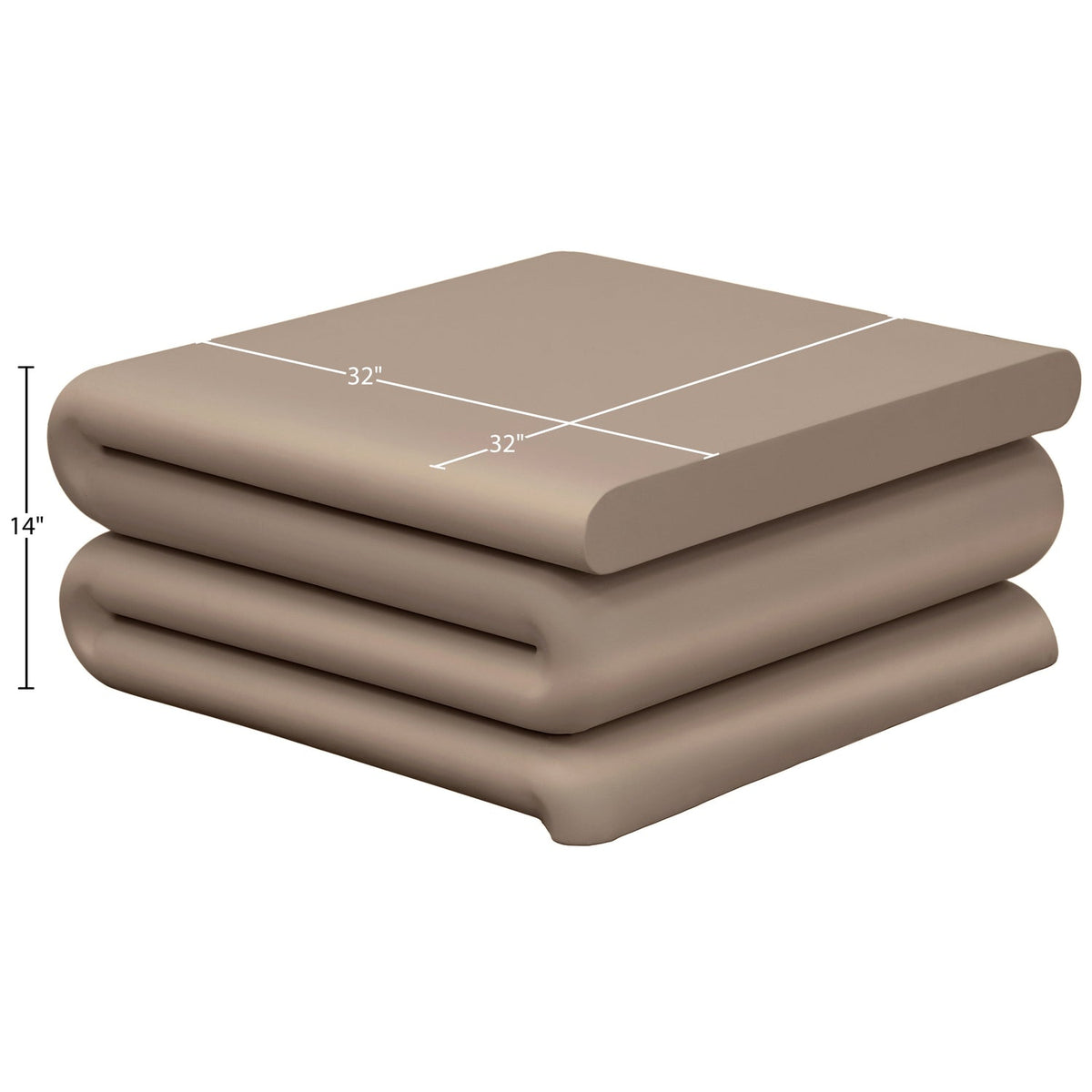 Roland Taupe Iron Coffee Table