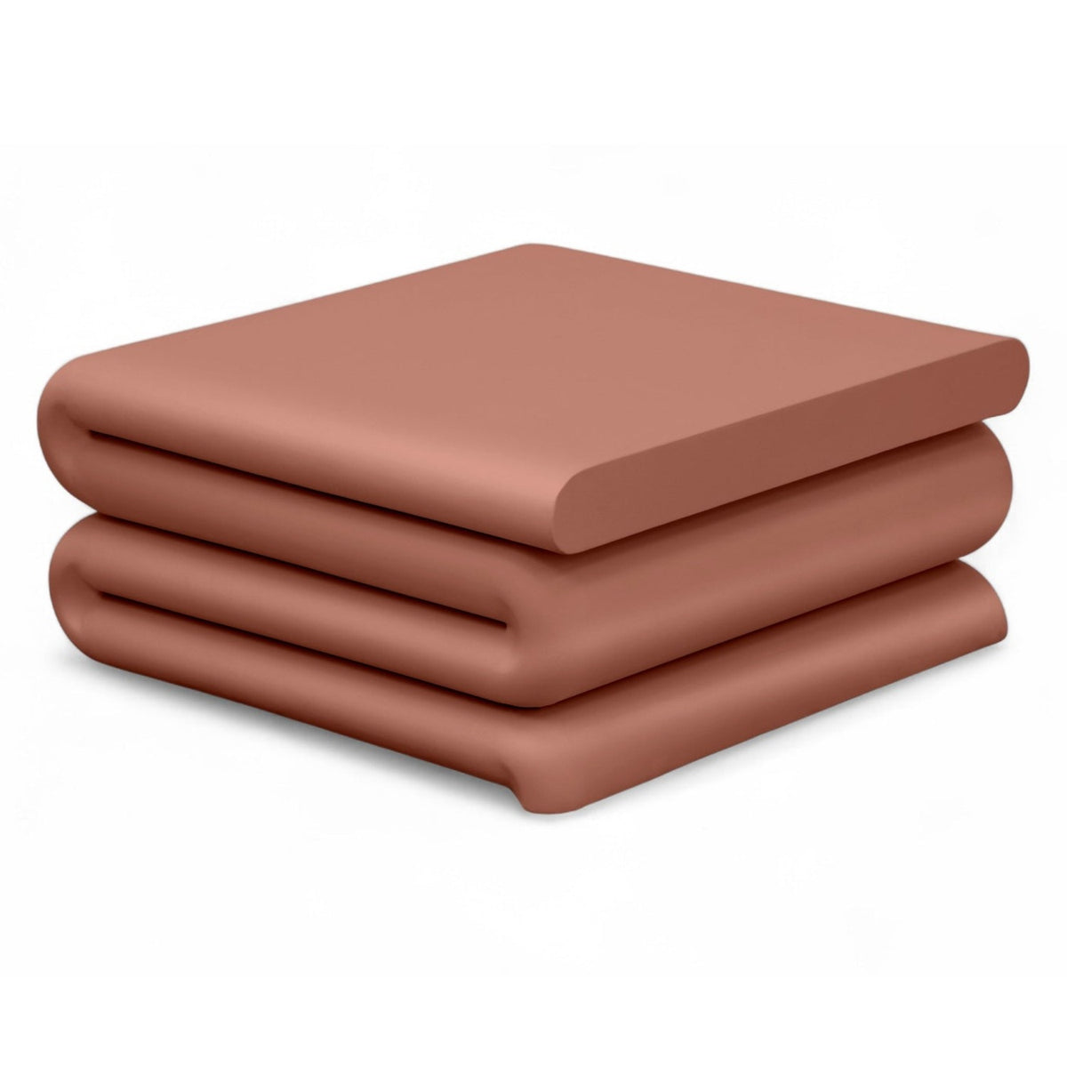 Roland Terracotta Iron Coffee Table in matte terracotta powder-coated iron, primary product view