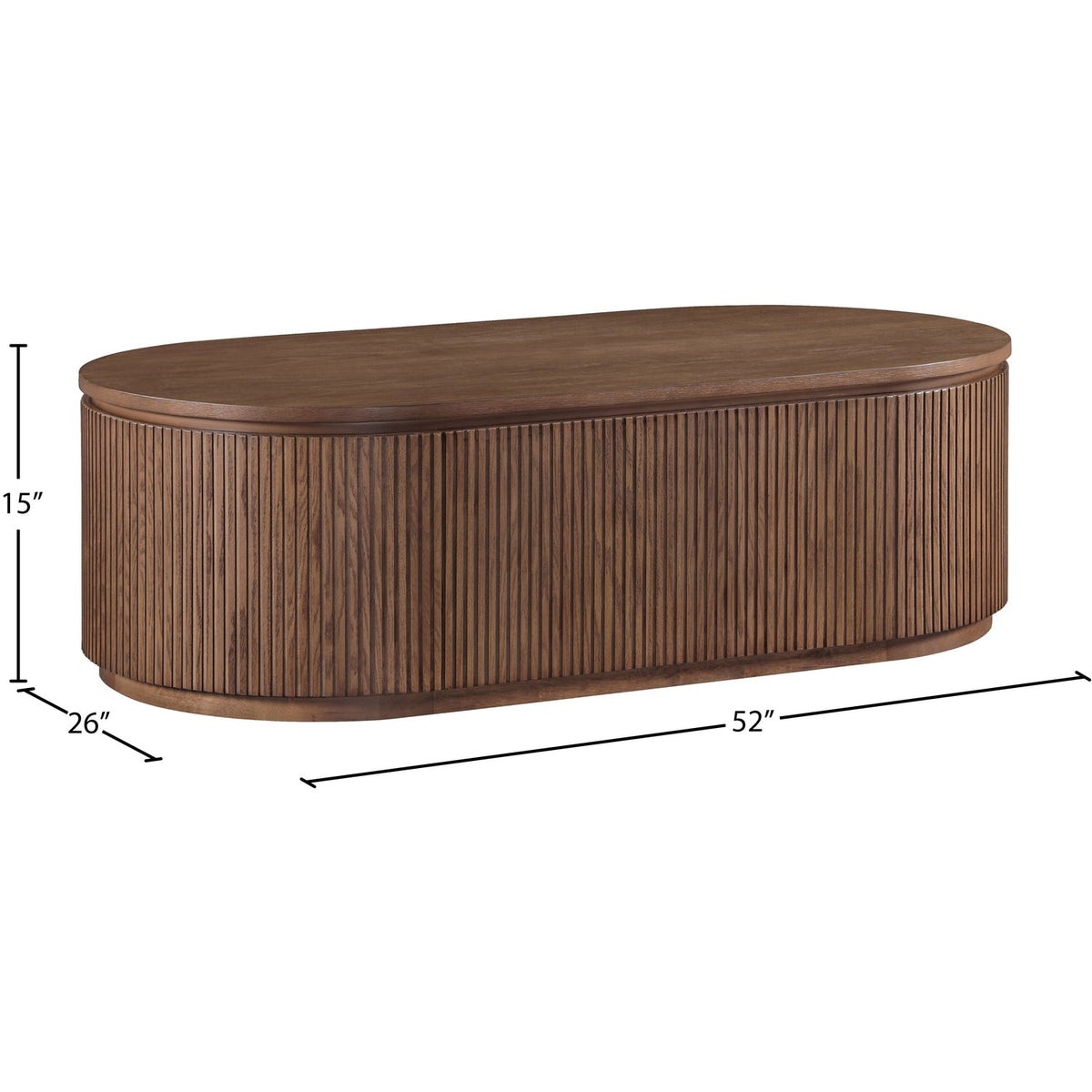 Moana Brown Solid Wood Storage Coffee Table