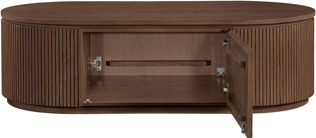 Moana Brown Solid Wood Storage Coffee Table