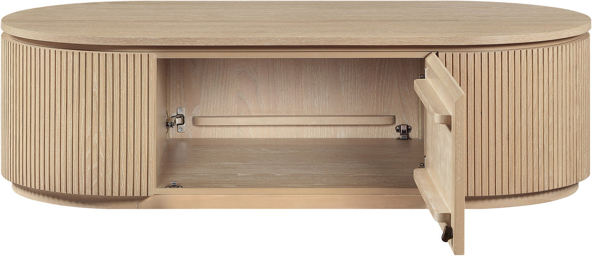 Moana Natural Solid Wood Storage Coffee Table