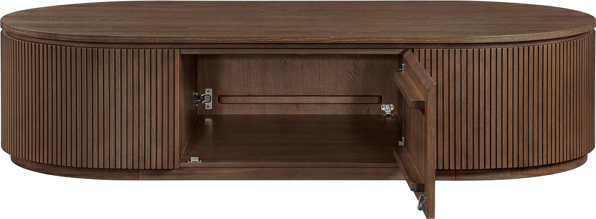 Moana Brown Solid Wood Storage Coffee Table