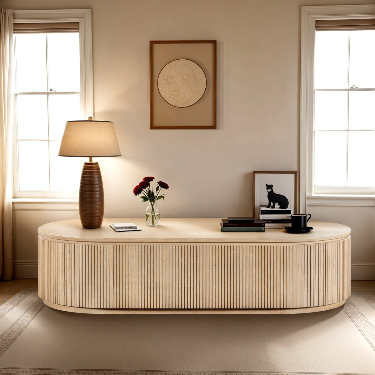 Moana Natural Solid Wood Storage Coffee Table