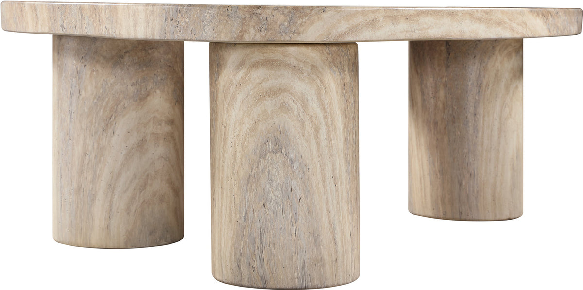 Teramo Travertine Concrete Indoor/Outdoor Coffee Table